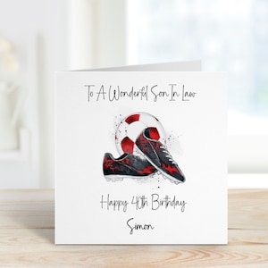 Carte d'anniversaire de 40 ans gendre, carte d'anniversaire personnalisée pour lui, carte d'anniversaire 40e gendre personnalisée