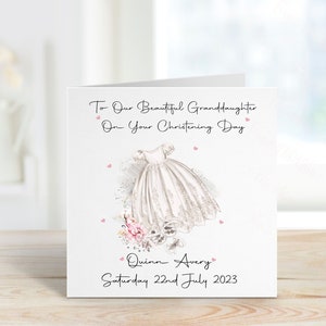 Personalised Christening Card, Christening Card For Girls, Christening Card For Granddaughter, Christening Card For Daughter