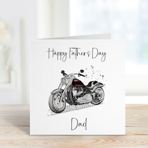 Karta na Dzień Ojca, Spersonalizowana Karta na Dzień Ojca Dla Taty, Karta na Dzień Ojca Motocyklisty Dla Bampy'ego, Karta na Dzień Ojca Motocyklisty