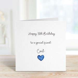 Cartão de aniversário especial personalizado para um amigo, cartão de aniversário para um amigo, cartões de aniversário para ele, cartão de aniversário de qualquer idade, 30º aniversário para um amigo