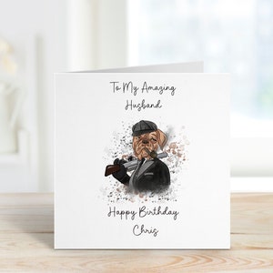 Cartão de aniversário do marido, cartão de aniversário personalizado de 40 anos para o marido, qualquer idade, cartão de aniversário personalizado do marido, cartão de aniversário com antolhos