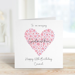 Personalised Godmother Birthday Card, Godmother Birthday Card, Birthday Cards For Her, Any age Birthday Card, 60th Birthday For Godmother