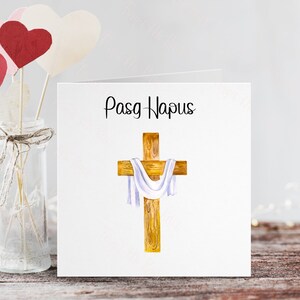 Pasg Hapus, Cerdyn Cymraeg Pasg Hapus, carte de Pâques galloise, Carden Pasg Hapus