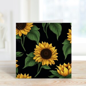 Carte vierge, carte avec photo seulement, carte de tournesol, carte de voeux de tournesol