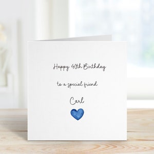 Carte d'anniversaire personnalisée spéciale ami, carte d'anniversaire d'un ami, cartes d'anniversaire pour lui, carte d'anniversaire de n'importe quel âge, 40e anniversaire pour un ami