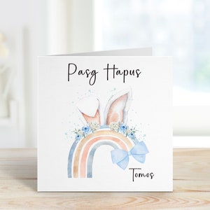 Carden Pasg Hapus, Hapus, Cerdyn Cymraeg Pasg Hapus, carte de Pâques galloise, Pâques Gonk