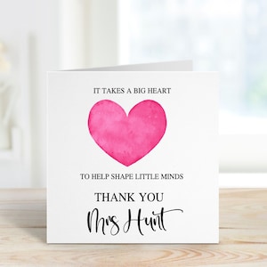Carte de professeur, carte de remerciement pour professeur, carte pour professeur, cadeau pour professeur, carte de professeur personnalisée