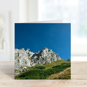 Cartão em branco, cartão somente com imagem, cartão de felicitações com paisagem montanhosa