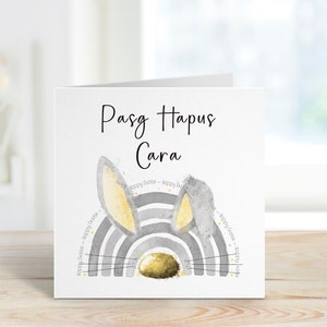 Carden Pasg Hapus, Hapus, Cerdyn Cymraeg Pasg Hapus, carte de Pâques galloise