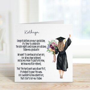Carte de remise des diplômes, Carte de remise des diplômes personnalisée pour elle, Carte de remise des diplômes pour fille