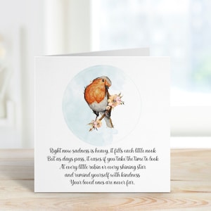 Carte de sympathie, carte du souvenir, carte d'un être cher, carte de sympathie Robin, carte de sympathie maman, carte de sympathie un ami, carte de sympathie pour papa