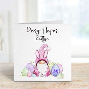 Pasg Hapus, Cerdyn Cymraeg Pasg Hapus, carte de Pâques galloise, Carden Pasg Hapus, Pâques Gonk