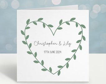 Floral Wedding Card, Personalised Floral Wedding Day Card, Mrs And Mrs Card, Gay Wedding Card, Lesbian Wedding Card
