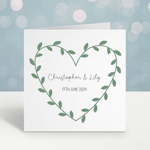 Cartão de casamento floral, cartão de dia de casamento floral personalizado, cartão de senhora e senhora, cartão de casamento gay, cartão de casamento lésbico