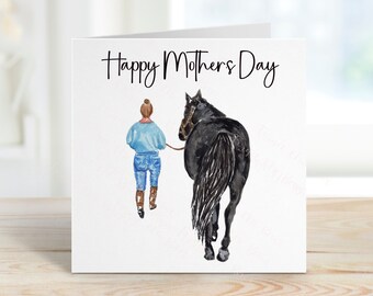 Personalised Mother's Day Card, Mothers Day Card For Nana, Mothers Day Card For Nan, Mothers Day Card For Nanny, Horse Mothers Day Card