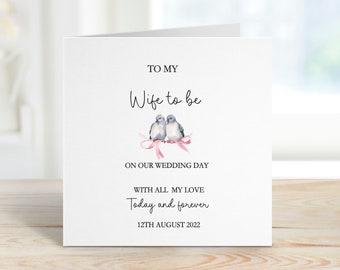 Wife To Be Wedding Day Card, Wedding Day Card For WifeTo Be, Wedding Day Card For Bride, For My Bride On Our Wedding Day