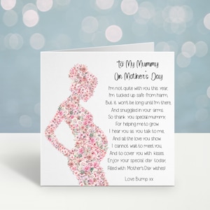 Tarjeta personalizada del Día de la Madre "Desde el Vientre", tarjeta del Día de la Madre para la Futura Mamá, tarjeta "Desde el Vientre", tarjeta del Día de la Madre "Amor desde el Vientre"