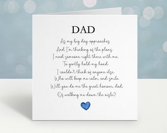 Personalized Father of the Bride Proposal Card: Aisle Walk Request