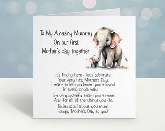 First Mother’s Day Card, 1st Mother’s Day Card, Happy Mother's Day Card, Baby Mother's Day Card, Personalised Mothers Day Card
