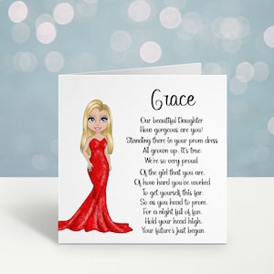 Tarjeta de graduación, tarjeta de graduación para hija, tarjeta personalizada para la noche de graduación, tarjeta de celebración, mono de niña de tarjeta de graduación