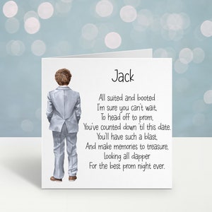 Prom Card, gepersonaliseerde kaart voor Prom Night, Celebration Card