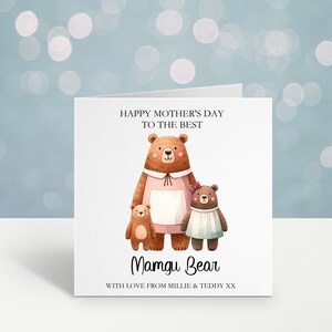 Carte de fête des mères ours Mamgu, carte de fête des mères pour nounou ours, cadeaux belle-mère, fête des mères pour grand-mère, grand-mère, carte de fête des mères pour Mamgu