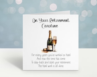 Retirement Card, Personalised Retirement Card For Him, Personalised Retirement Card For Her, Male Retirement Card, Female Retirement Card
