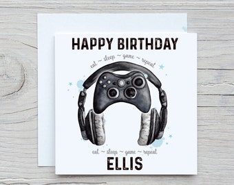 Gamer Birthday Card Etsy