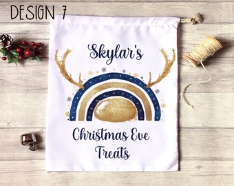 Christmas Eve Treat Bag, Personalised Xmas Eve Goodies Bag, Twas The Night Before Christmas Family Treat Bag