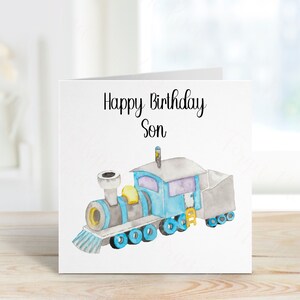 Tarjeta De Cumpleaños De Tren, Tarjeta De Cumpleaños Personalizada, Tarjeta De Cumpleaños De Hija, Tarjeta De Cumpleaños De Hijo, Tarjeta De Cumpleaños De Nieto, Tarjeta Para Nieta