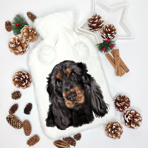 Cocker Spaniel Gifts Fluffy Hot Water Bottle Personalised Hot
