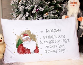 Christmas Eve Pillowcase, Christmas Pillowcase, Personalised Pillowcase