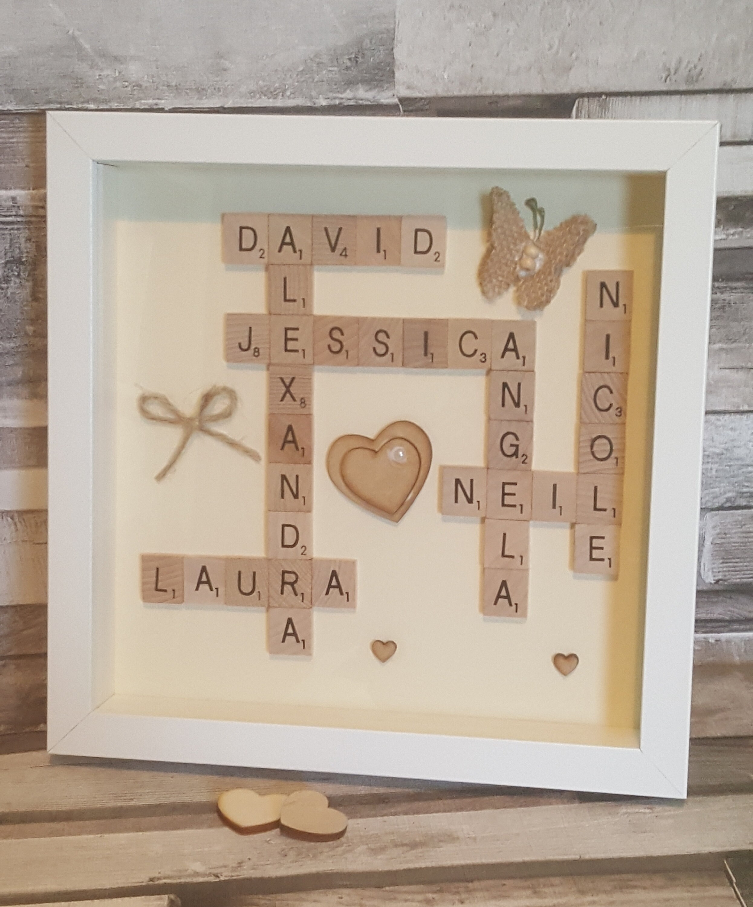 Family Scrabble Frame Scrabble Wedding Gift Family Scrabble Etsy