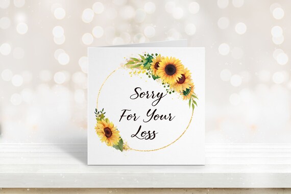 Sorry For Your Loss Circle Sympathy Card Sorry For Your Loss Circle Sympathy Card