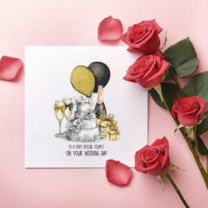 Cartão de casamento, cartão de dia de casamento para um casal especial, cartão de casamento para noiva e noivo, cartão de dia de casamento não personalizado