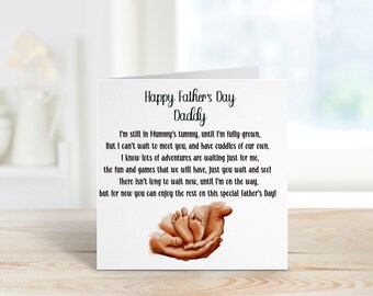 Fathers Day Card From Bump,  Fathers Day Card For Dad, Father's Day Card For Dad To Be