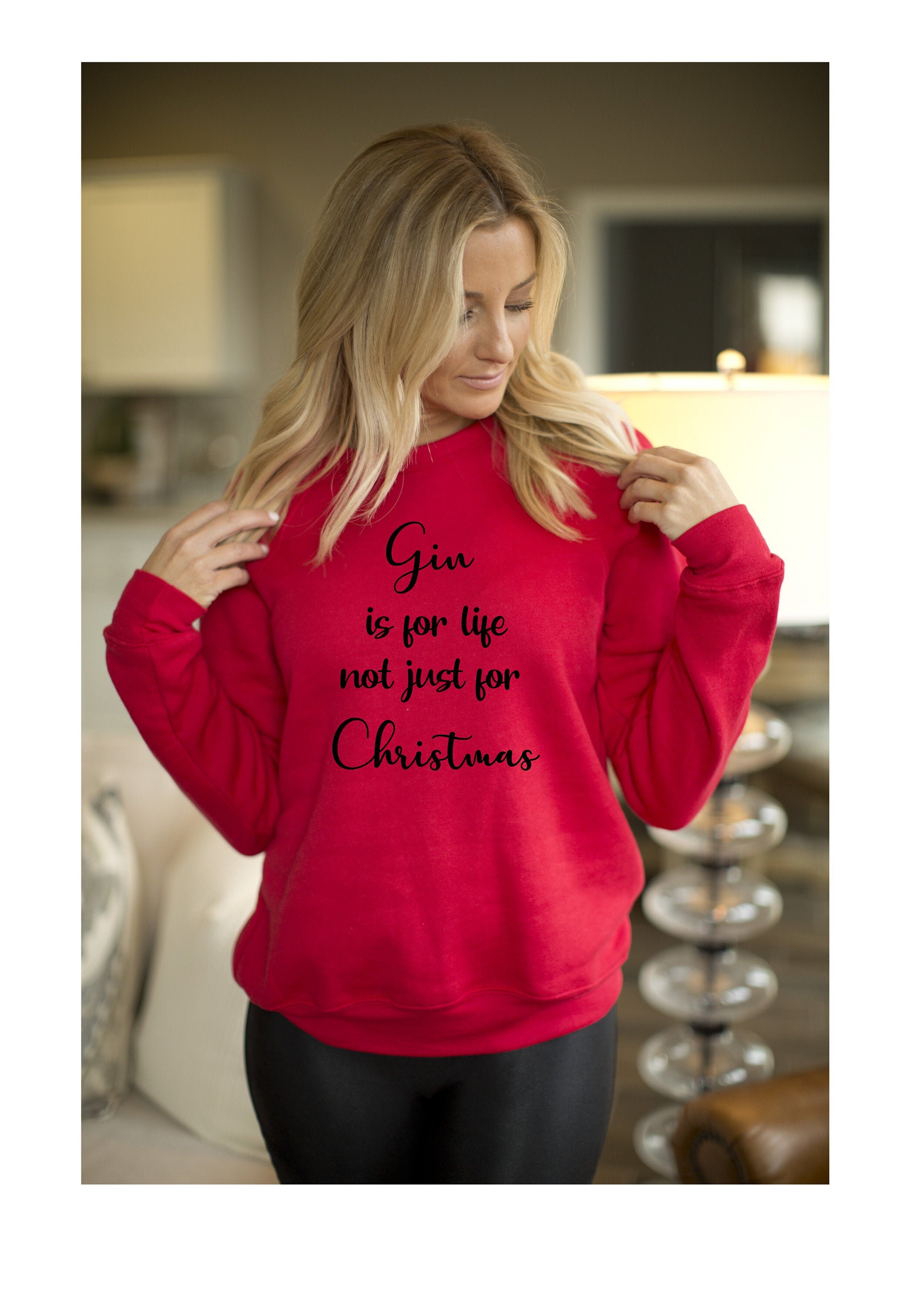 Gin Christmas Jumper Gin Christmas Sweater Quirky Christmas Sweatshirt Gin is for Life Not Just for Christmas Xmas Jumper Etsy Canada