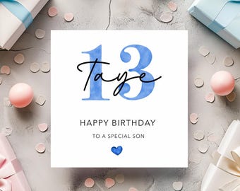 Biglietto di auguri per 13° compleanno, per ragazzino di 13 anni