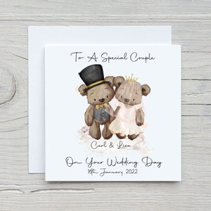 Personalised Wedding Card, Wedding Day Bride & Groom Card