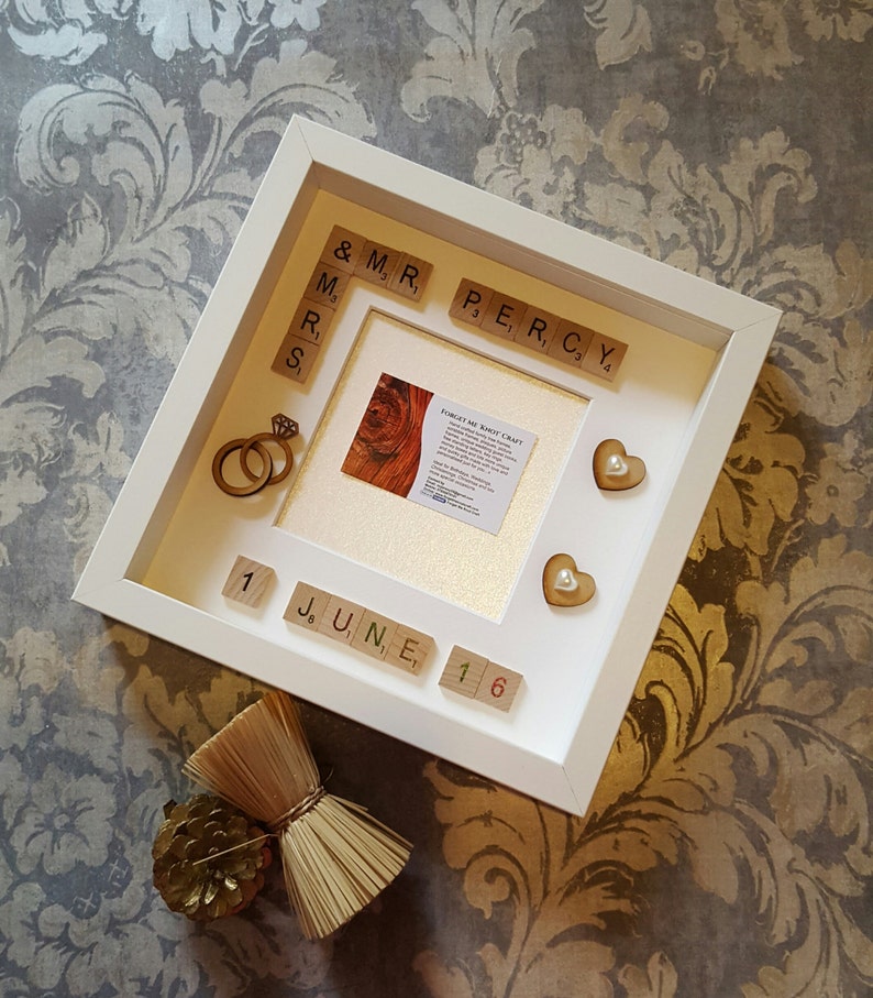 Scrabble Wedding Gift Photo Frame Wedding Gift Photo Frame Etsy