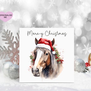 Mare-y Weihnachten, Weihnachtskarte, Lustige Weihnachtskarte Pferd,