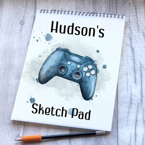 Cuaderno de dibujo con diseño de jugador, cuaderno de dibujo personalizado para jugador, regalo para nieta, regalo para calcetines, libro de dibujo para niños, regalo para nieto