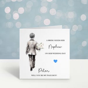 Biglietto di proposta per paggetto, biglietto per paggetto per nipote, vuoi essere il mio paggetto, biglietto personalizzato per paggetto