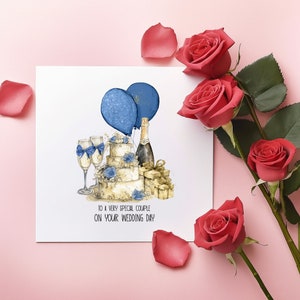 Cartão de casamento, cartão de dia de casamento para um casal especial, cartão de casamento para noiva e noivo, cartão de dia de casamento não personalizado