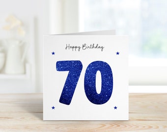 70 Birthday Card, Personalised Birthday Card, Card For Him, Card For Male, Any Age Card, 50, 60, 80, 90, 100