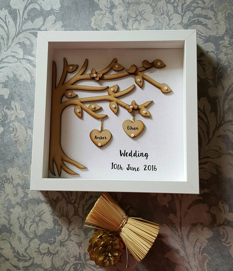 Personalisiertes Hochzeitsgeschenk. Holz Baum Frame Etsy