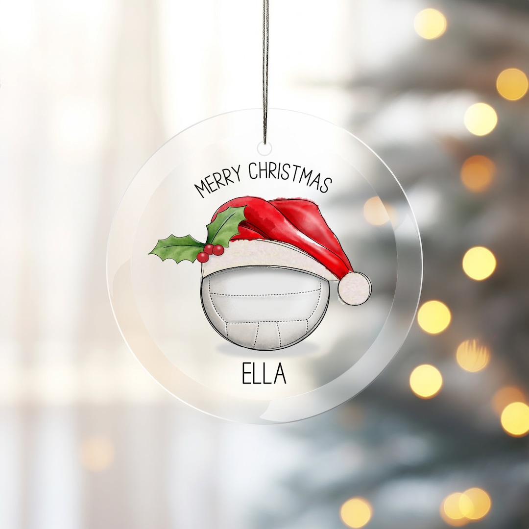 Netball Christmas Tree Decoration, Personalised Netball Christmas Tree