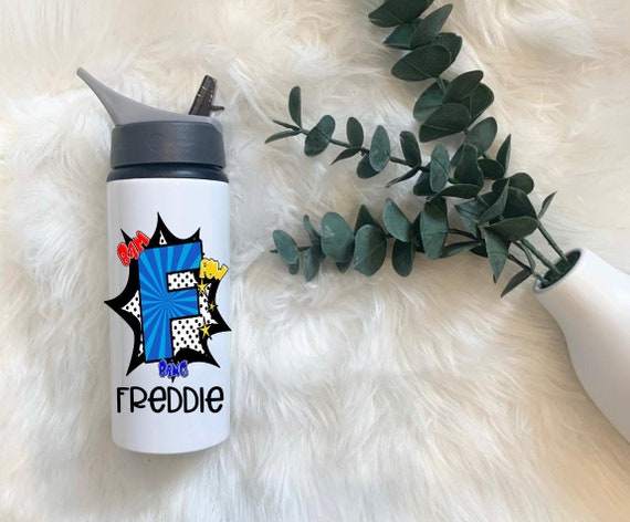 Personalised Spidey 600ml Aluminium Water Bottle – Any Name, Marvel Novelty, UK Made