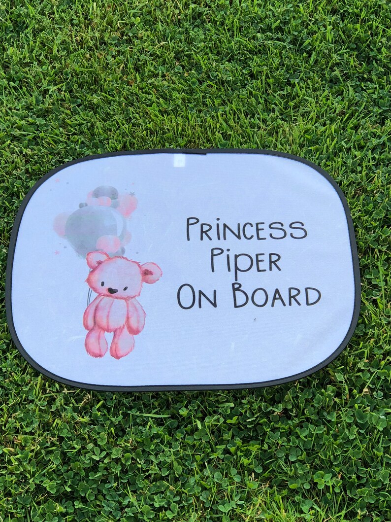 Car Sun Shade Personalised Car Sun Visor Balloon Bear Design Etsy UK