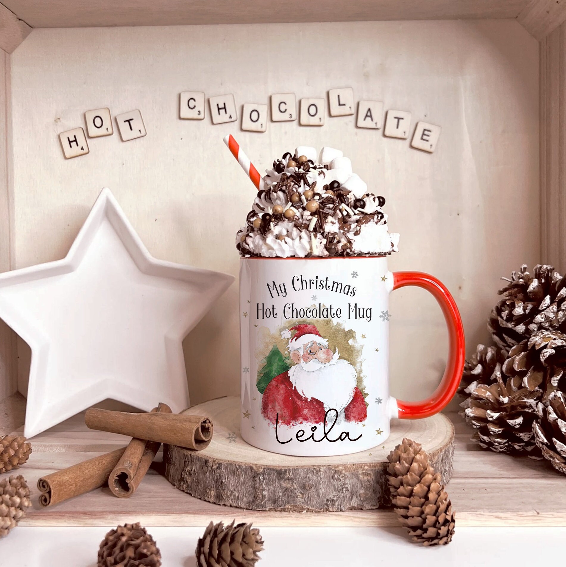 Mug de Noël - Chocolat chaud en attendant le Père Noël